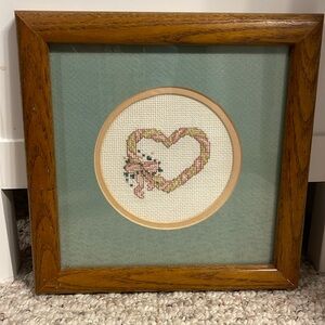 Vintage Handmade Cross-Stitch Print